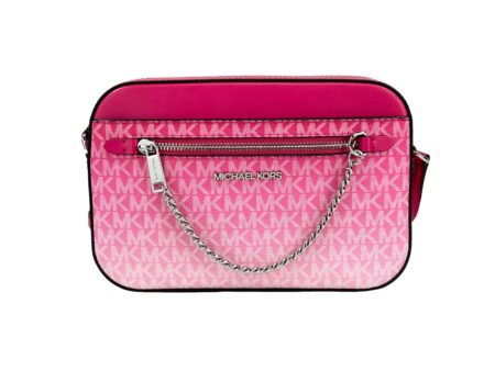 Anorah Ombre Leather Zip Chain Crossbody Bag