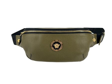 Anorah Small Leather Medusa Pendant Fanny Waist Pack – Stylish & Functional Accessory